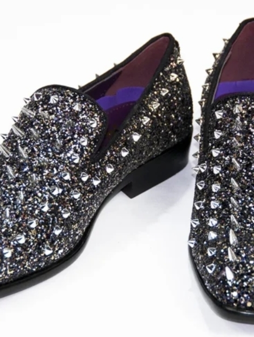 Fiesso by Aurelio Garcia Mens Spiked Loafers